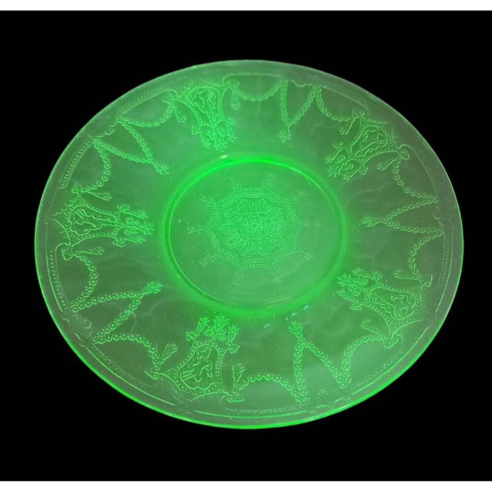 Anchor Hocking Uranium Green Glass Plate